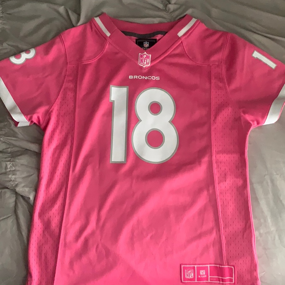 Pink Broncos NFL Jersey